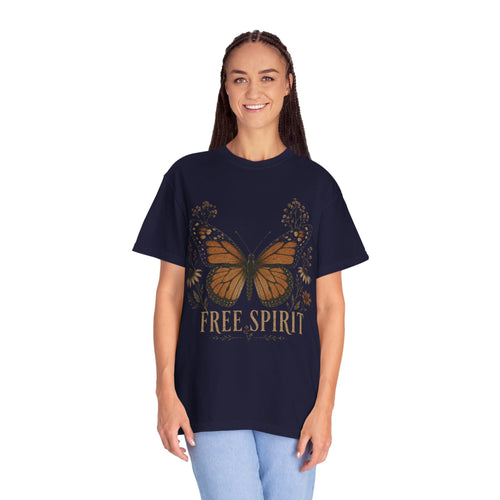 Butterfly and Letter Graphic Oversized Tee | Oversized T-Shirt Female