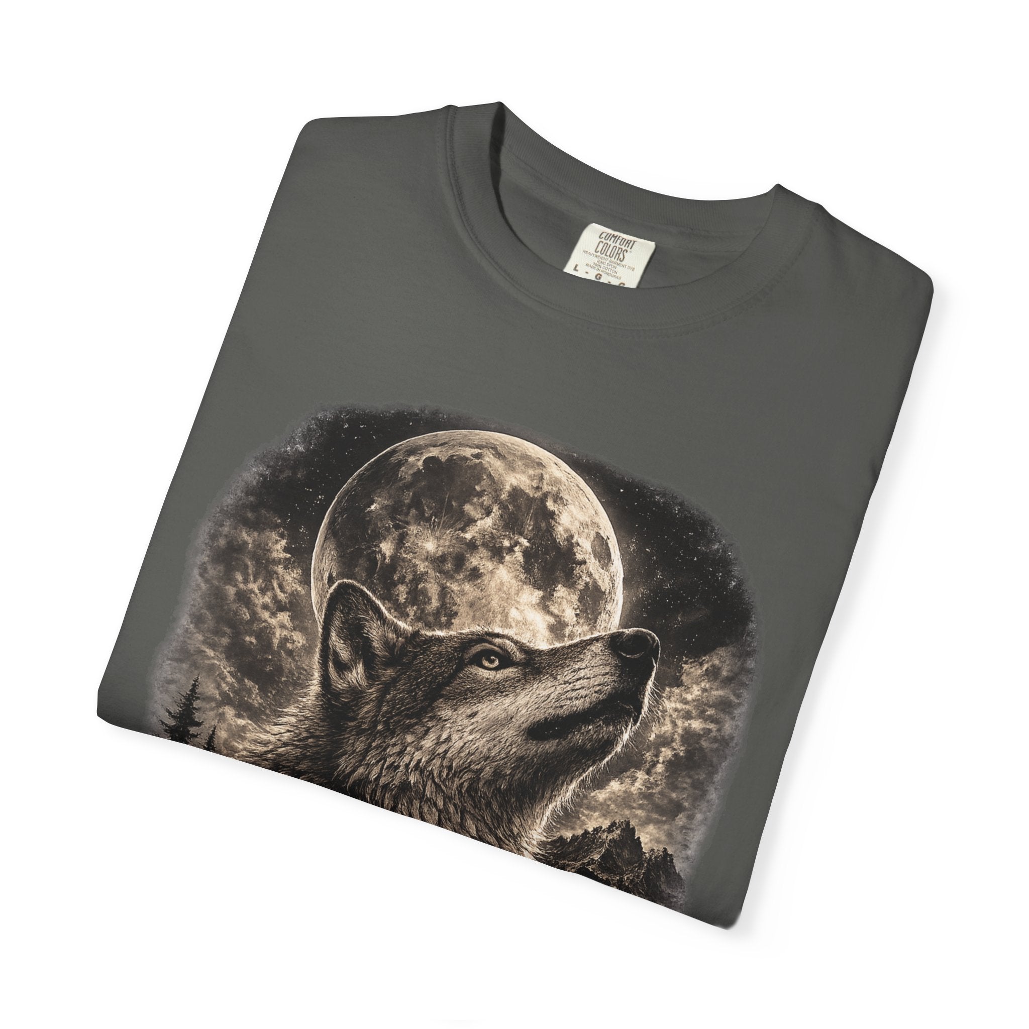 Wolf Oversized T Shirt | Charcoal Grey Oversized T Shirt