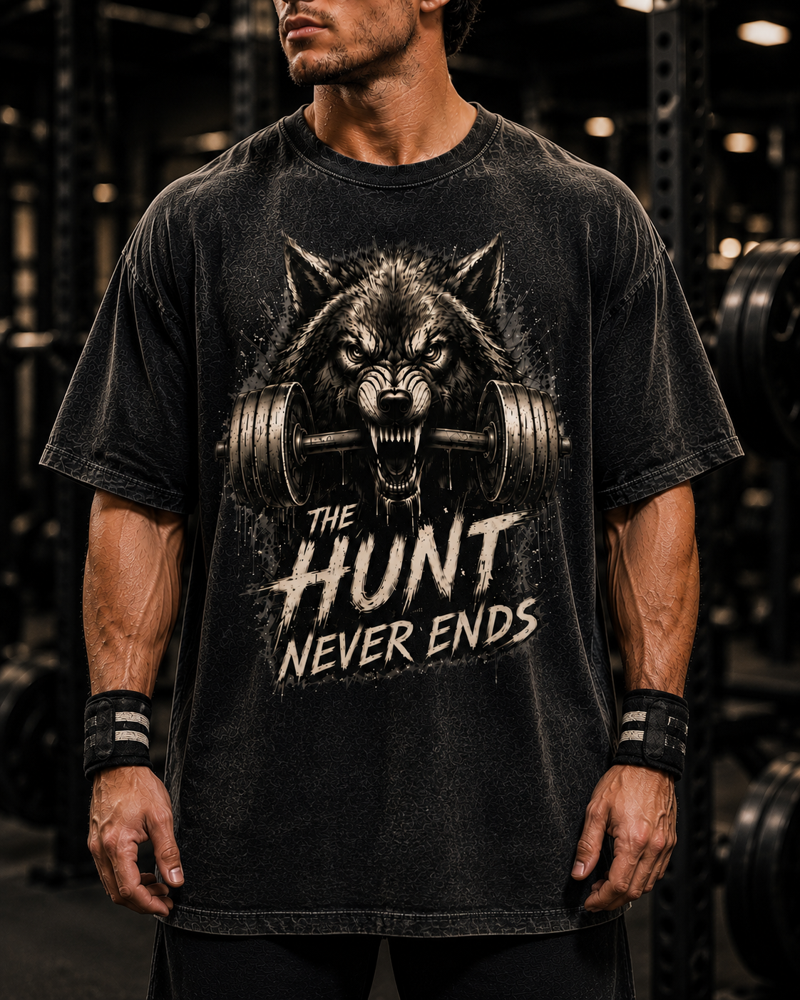 Wolf Gym T-Shirt | Oversized Lifting Shirt