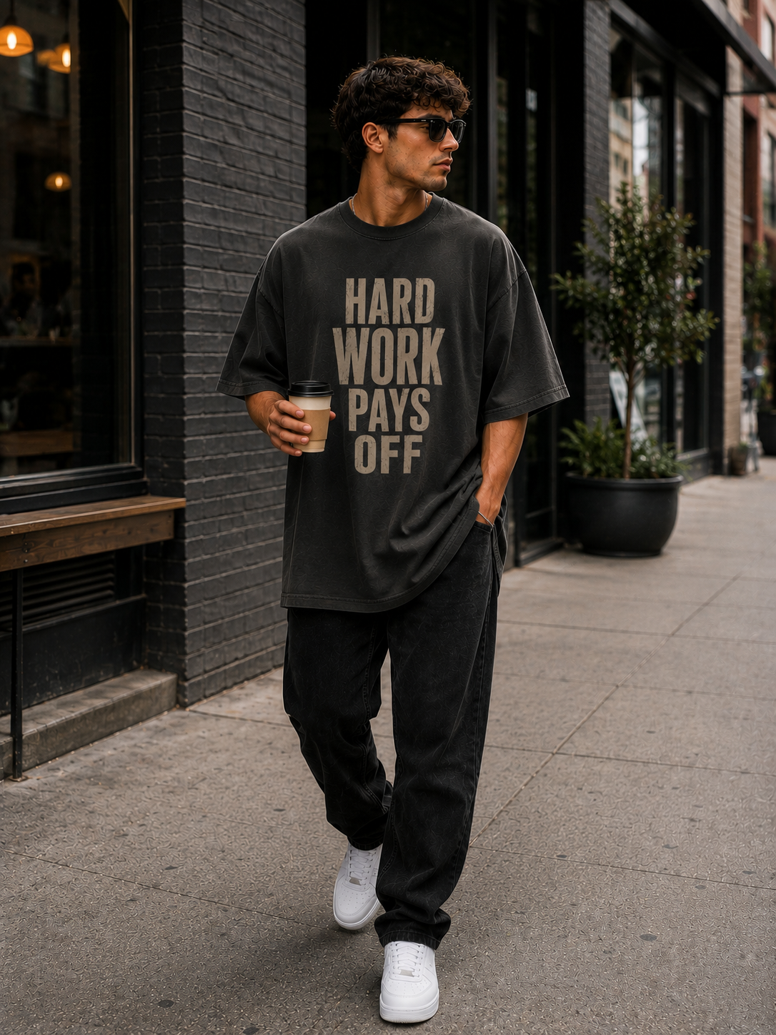 Hard Work Pays Off T-Shirt | Work Hard Gym T-Shirt