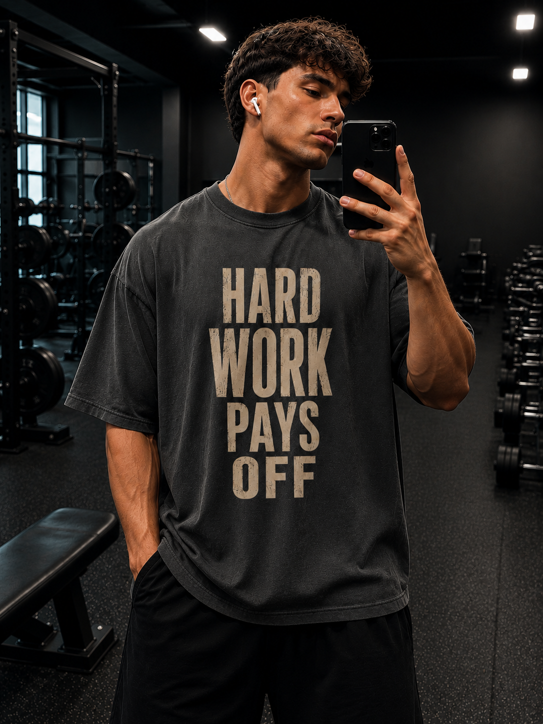 Hard Work Pays Off T-Shirt | Work Hard Gym T-Shirt