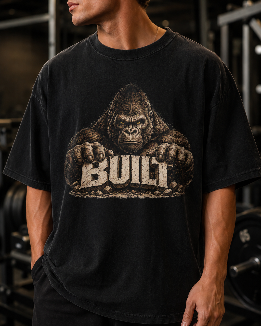 Gorilla Gym T-Shirt | Weightlifting Workout Graphic Tee