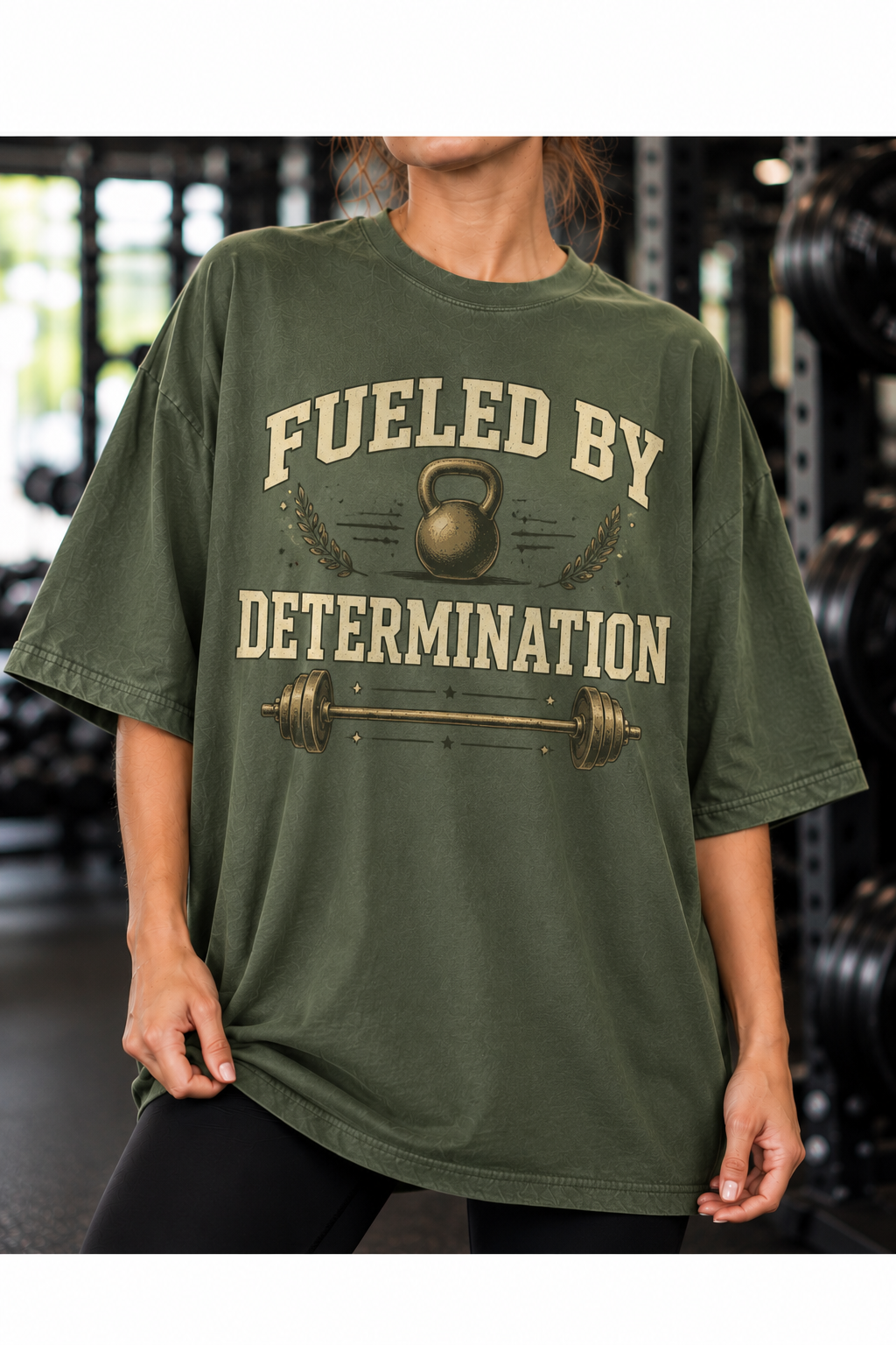 Women Who Lift Shirt | Fueled by Determination Gym T-Shirt