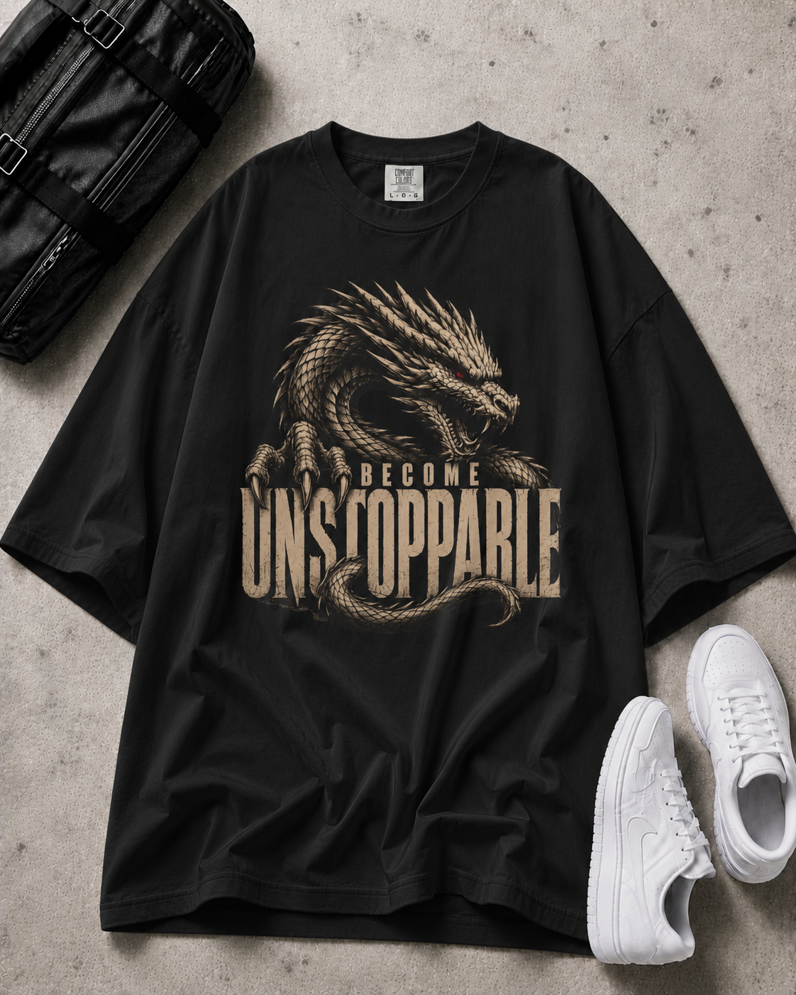 Dragon Comfort Colors T-Shirt | Motivational Gym Pump Cover Tee