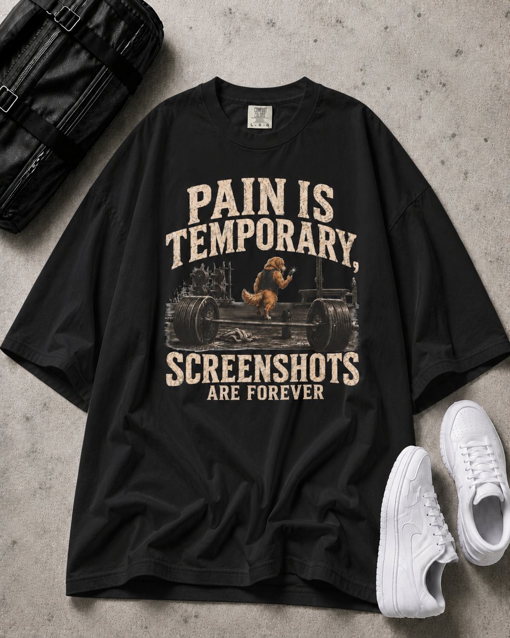 Funny Dog Gym Meme T-Shirt