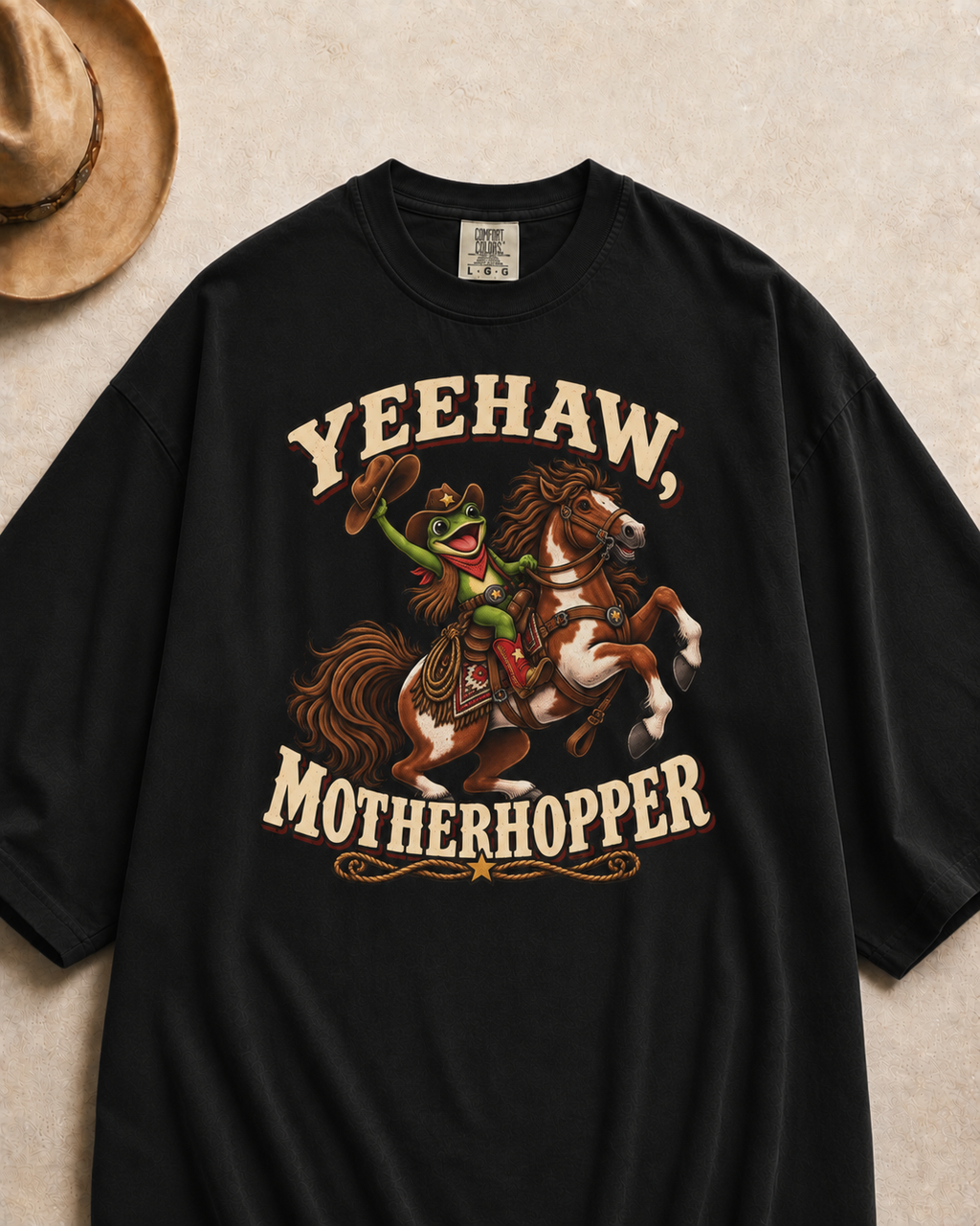 Yeehaw Motherhopper Shirt – Funny Western Frog Cowboy T-Shirt