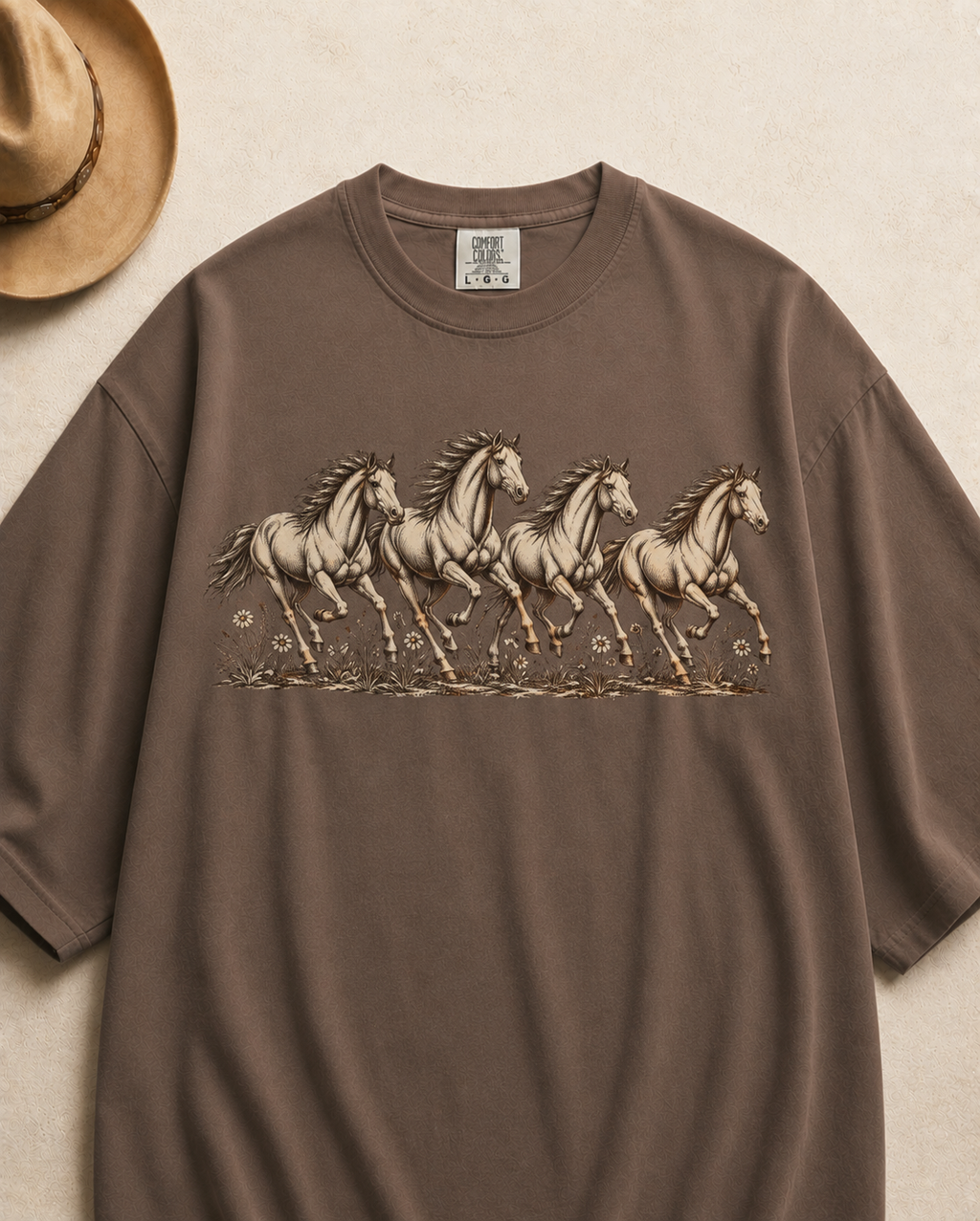 Running Horses Shirt | 90s Country Girl Comfort Colors® Tee