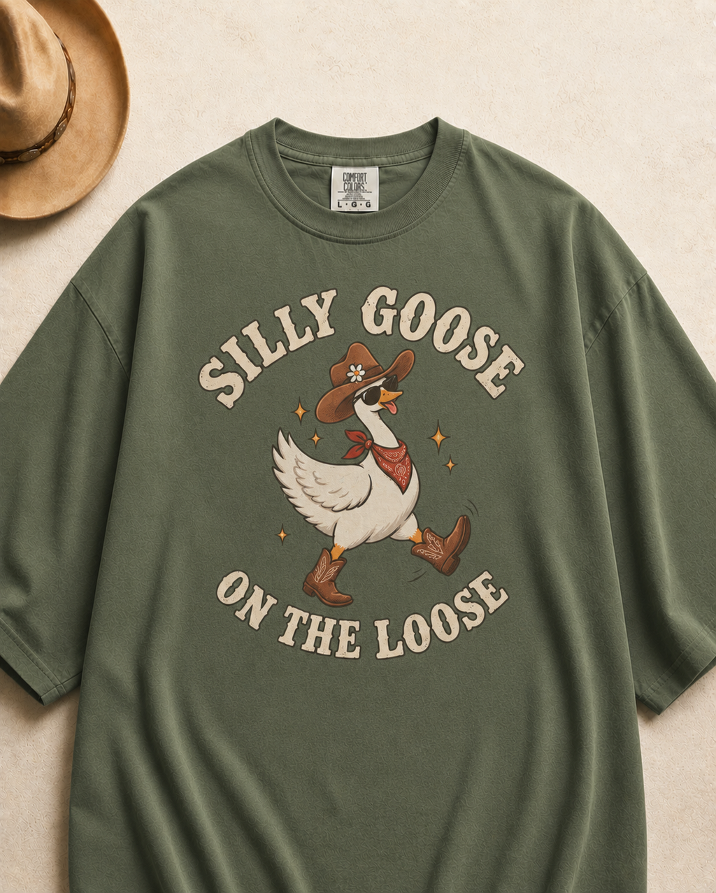 Silly Goose Western Shirt - Funny Cowboy Goose Graphic Tee