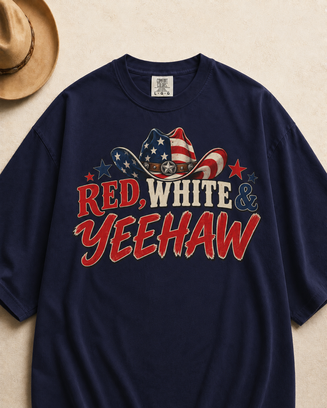 Red White & Yeehaw Shirt – Funny Patriotic Western T-Shirt