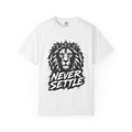 Lion Gym T-Shirt | Never Settle Motivational Workout T-Shirt