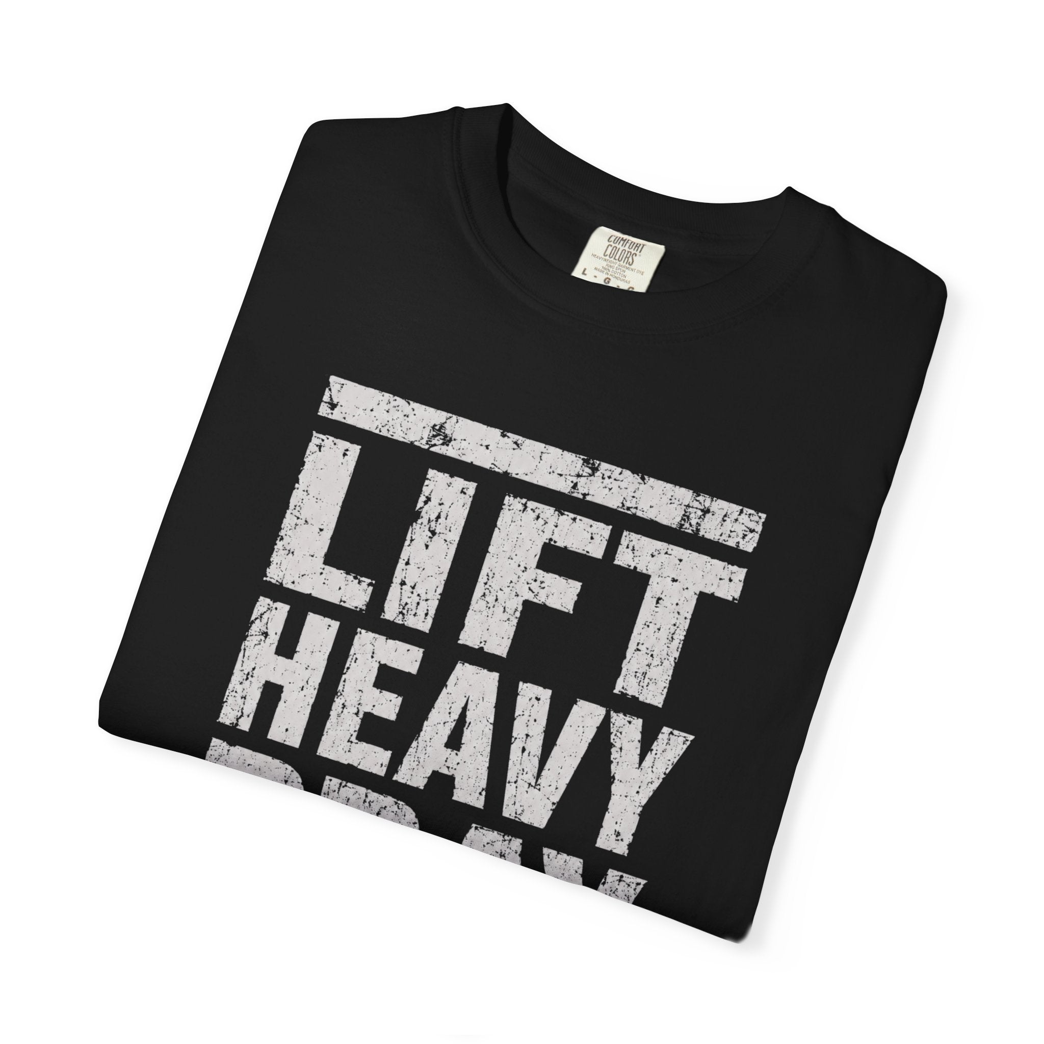 Lift Heavy Pray Hard T-Shirt | Graphic Tee Oversized Gym