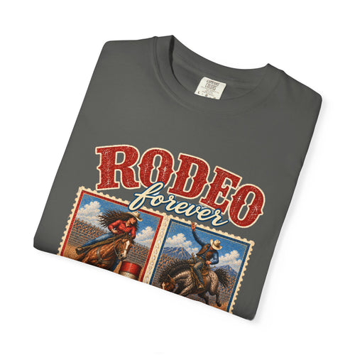 Rodeo Forever Oversized Western Tee - Vintage Rodeo Graphic Shirt