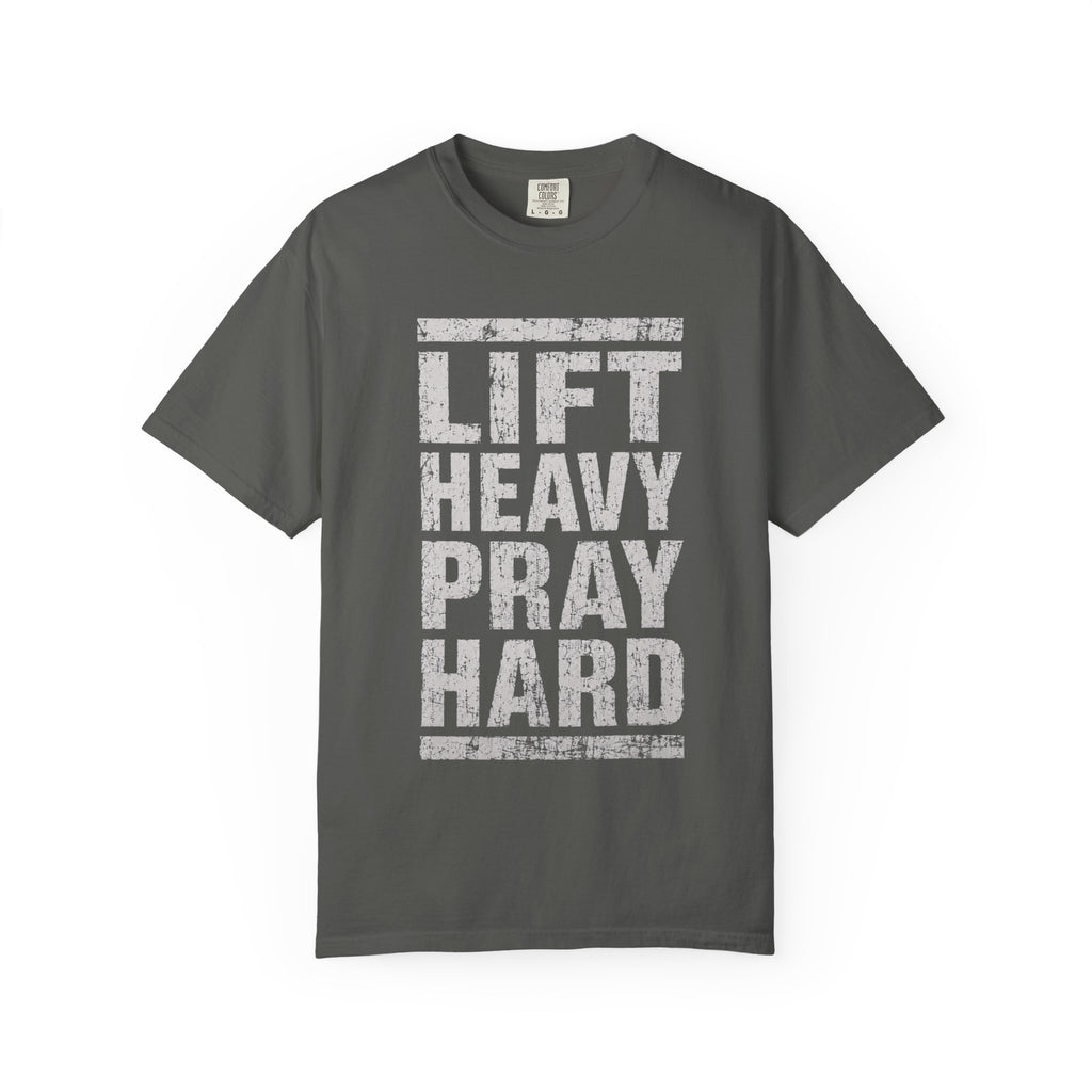 Lift Heavy Pray Hard T-Shirt | Graphic Tee Oversized Gym