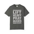 Lift Heavy Pray Hard T-Shirt | Graphic Tee Oversized Gym