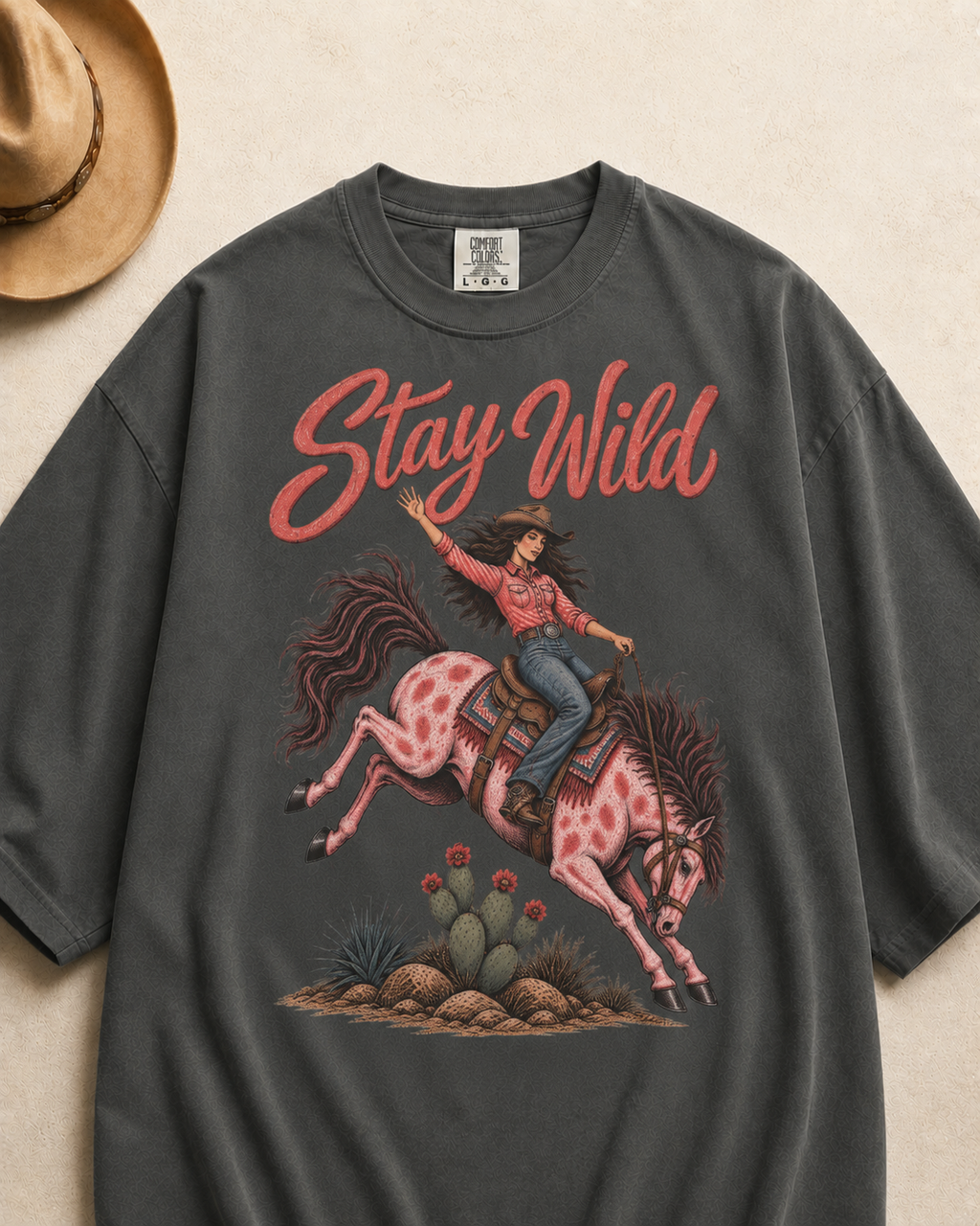 Stay Wild Western Shirt - Vintage Cowgirl Rodeo Graphic Tee
