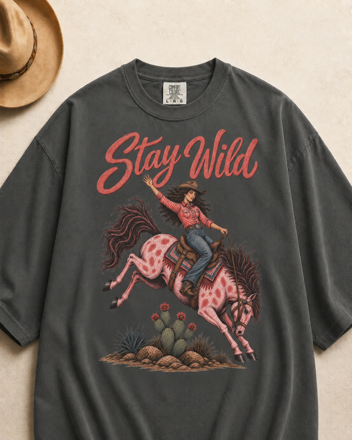 Stay Wild Western Shirt - Vintage Cowgirl Rodeo Graphic Tee